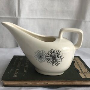 Mid century Salem pen & pencil off white creamer